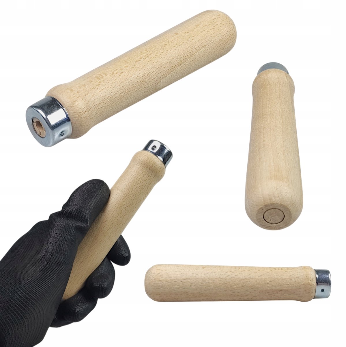 Houten Handvat voor Vijl - 15,5 cm - Beukenhout