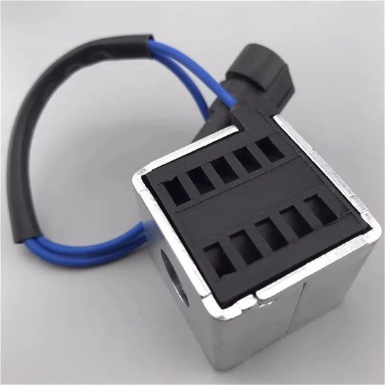 Ventielspoel - Elektromagnetische spoel - Machinebesturing - Kunststof behuizing - 10 millimeter - Zwart — afbeelding 3