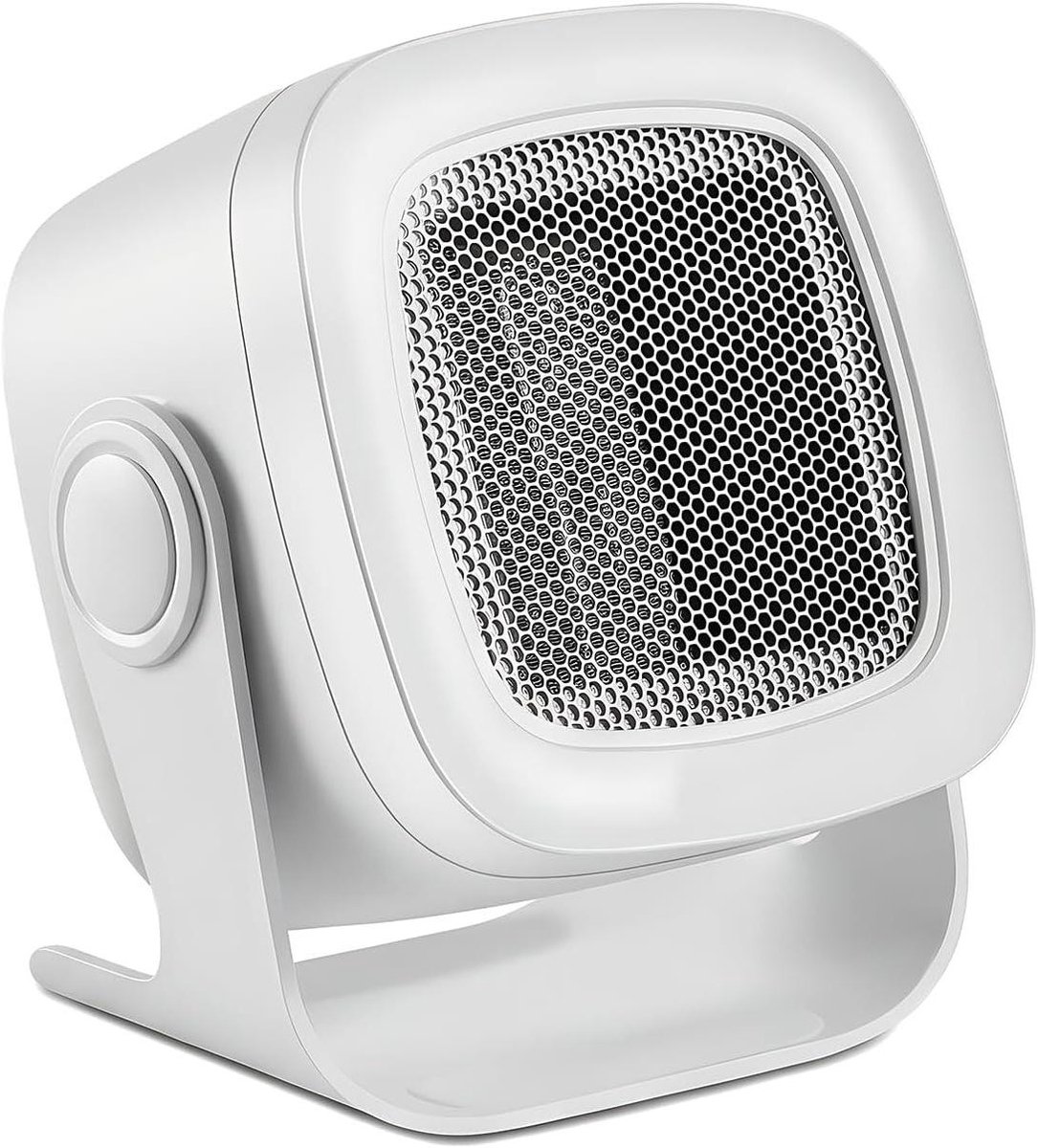Ventilator Kachel - Mini Verwarming - Kantoor Verwarmen - 90 Graden Draaibaar - 19x27x19 cm - Wit