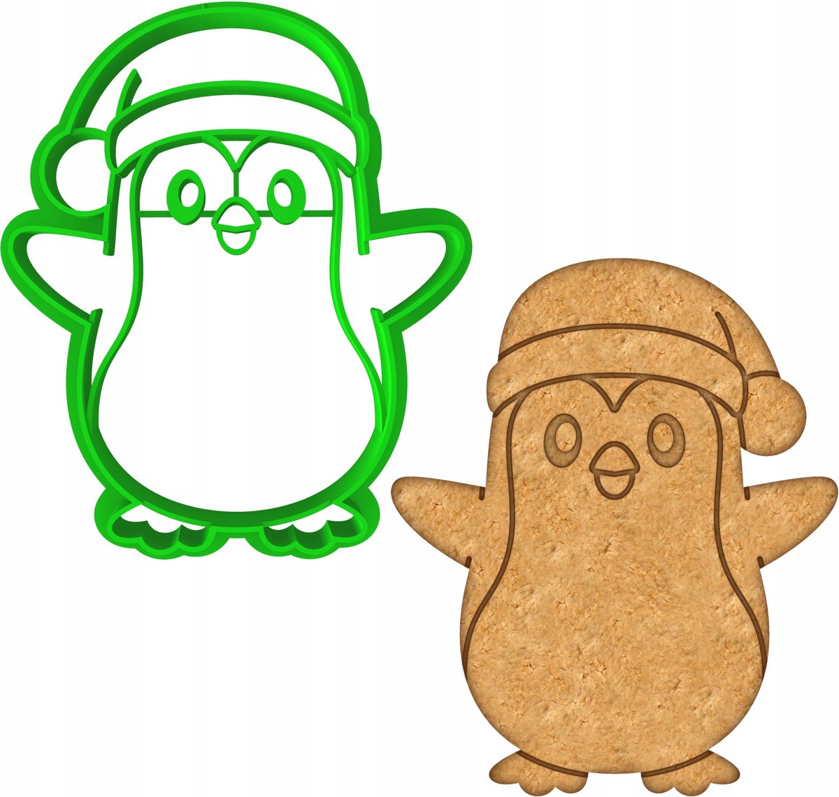 Koekjesvorm Kerst Pinguïn 8cm - Perfect voor Bakken