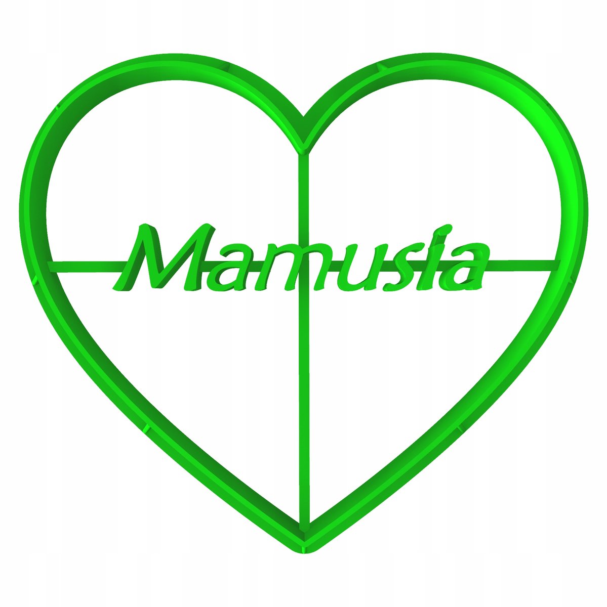 Koekjesvorm Moederdaghart met opschrift "Mamusia".