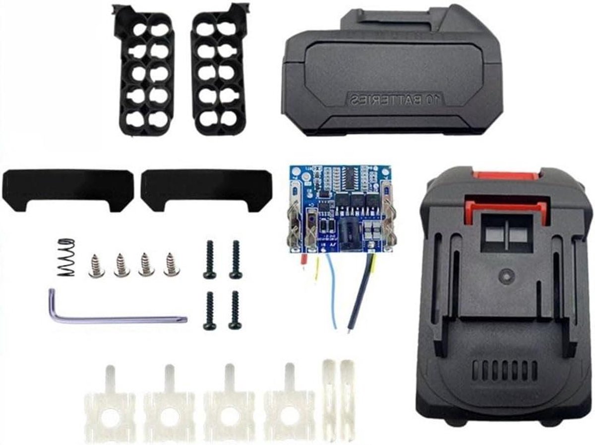 Batterij Opbergkoffer - Houder Doos - Gereedschap Organiseren - Alles-in-één Behuizing - 11 x 8 x 7 cm - Zwart