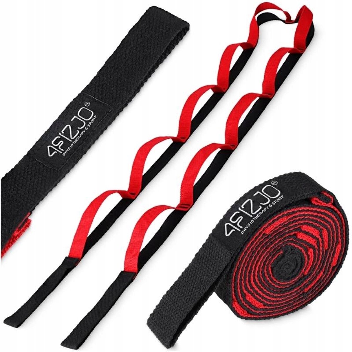 4FIZJO Yogaband - Rode Stretchband voor Pilates & Fitness