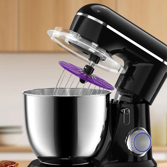 Mixer Spatbescherming - Keukenaccessoire - Schoon Mengen - Veilig Universeel Ontwerp - 1989 x 14 cm - Paars — afbeelding 2