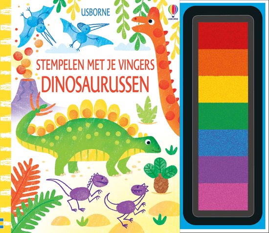 Stempelen met je vingers 1 - Stempelen met je vingers Dinosa ... - cover