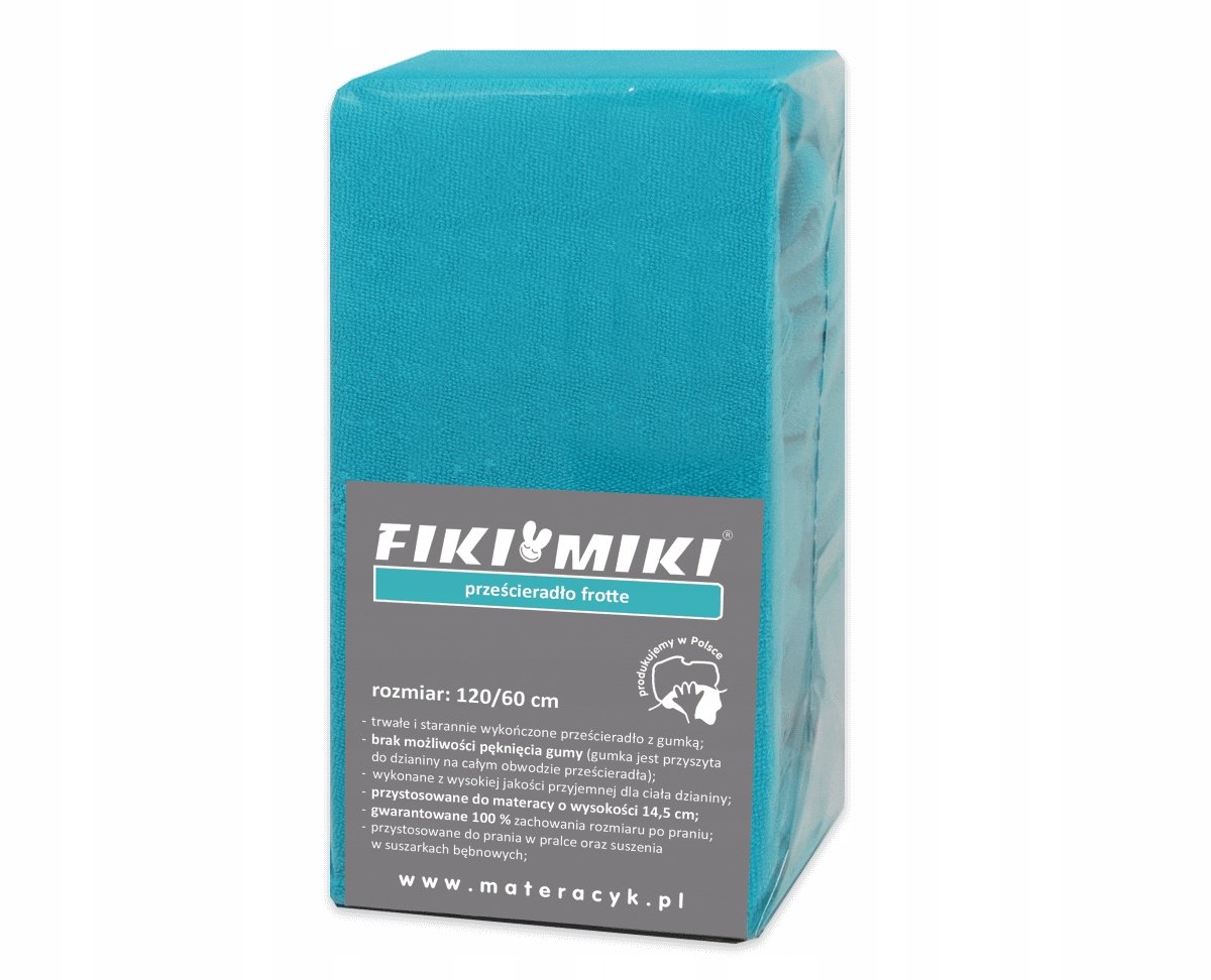 Fiki Miki Terry Hoeslaken met Elastiek 90x40cm Turkoois