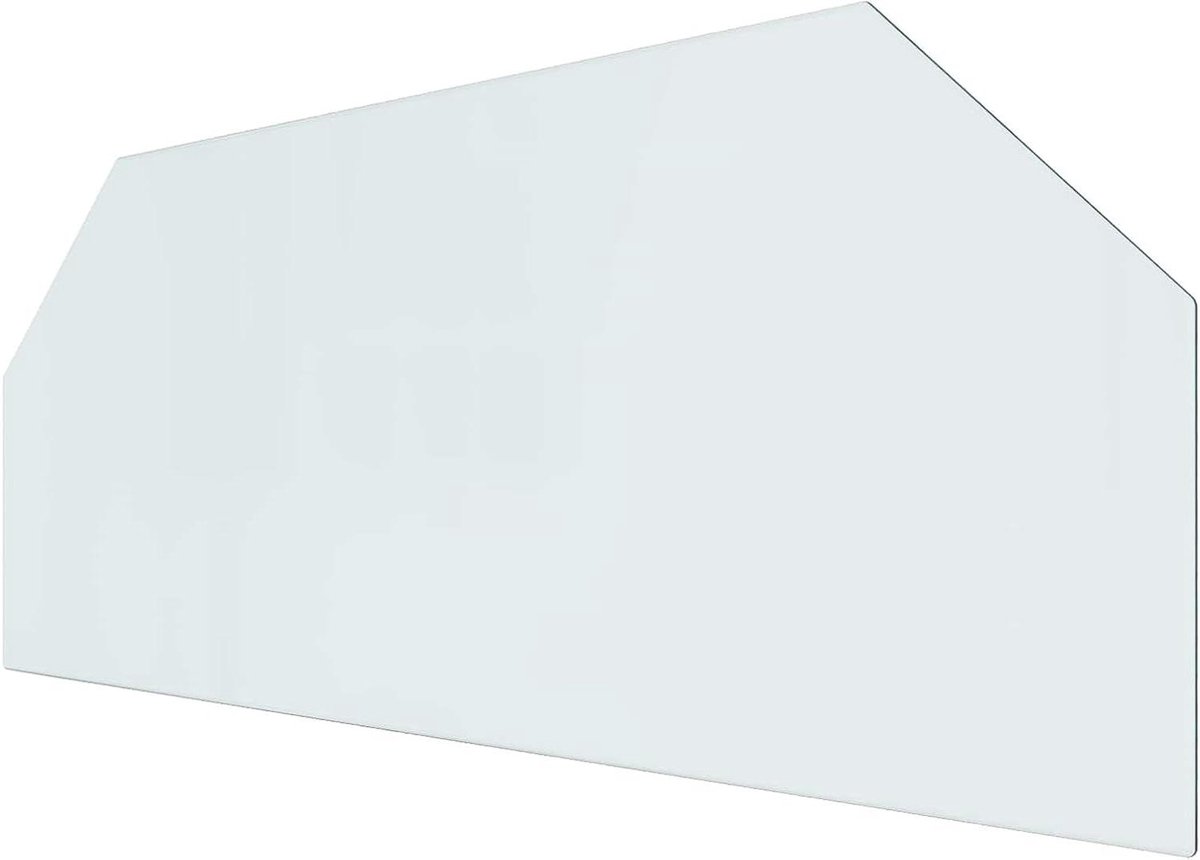 Vuurplaats Plaat - Glazen Deksel Haard - Vloer Beschermen - Hittebestendig Gehard Glas - 120 x 50 cm - Transparant