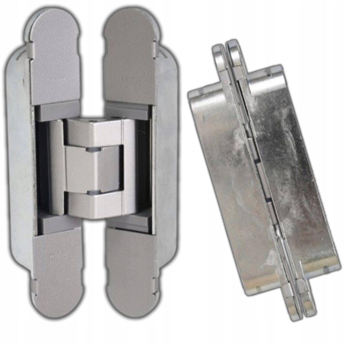 Verborgen Deurscharnier 128x22mm 3D Verstelbaar Zilver