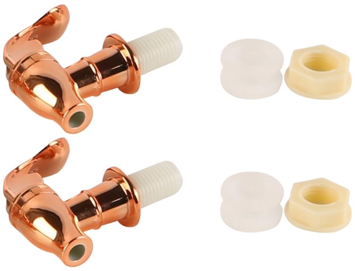SOUQONE- Drankdispenserkraan 2 Stuks - Vervangende Kraan - Drukknopkraan - Waterdispenserkraan - Glazen Flessenkraan - Geschikt voor 16 mm Opening - Dispenserkraan
