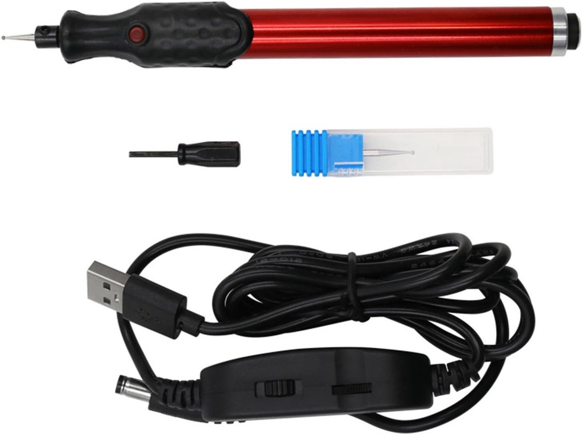 SMOAKEZ- Graveerpen Draagbaar - Elektrische Graveerpen - Instelbare Snelheid - Voor Hout/Metaal/Glas - Ideaal voor Sieraden - Topkwaliteit en Service - Graveermachine
