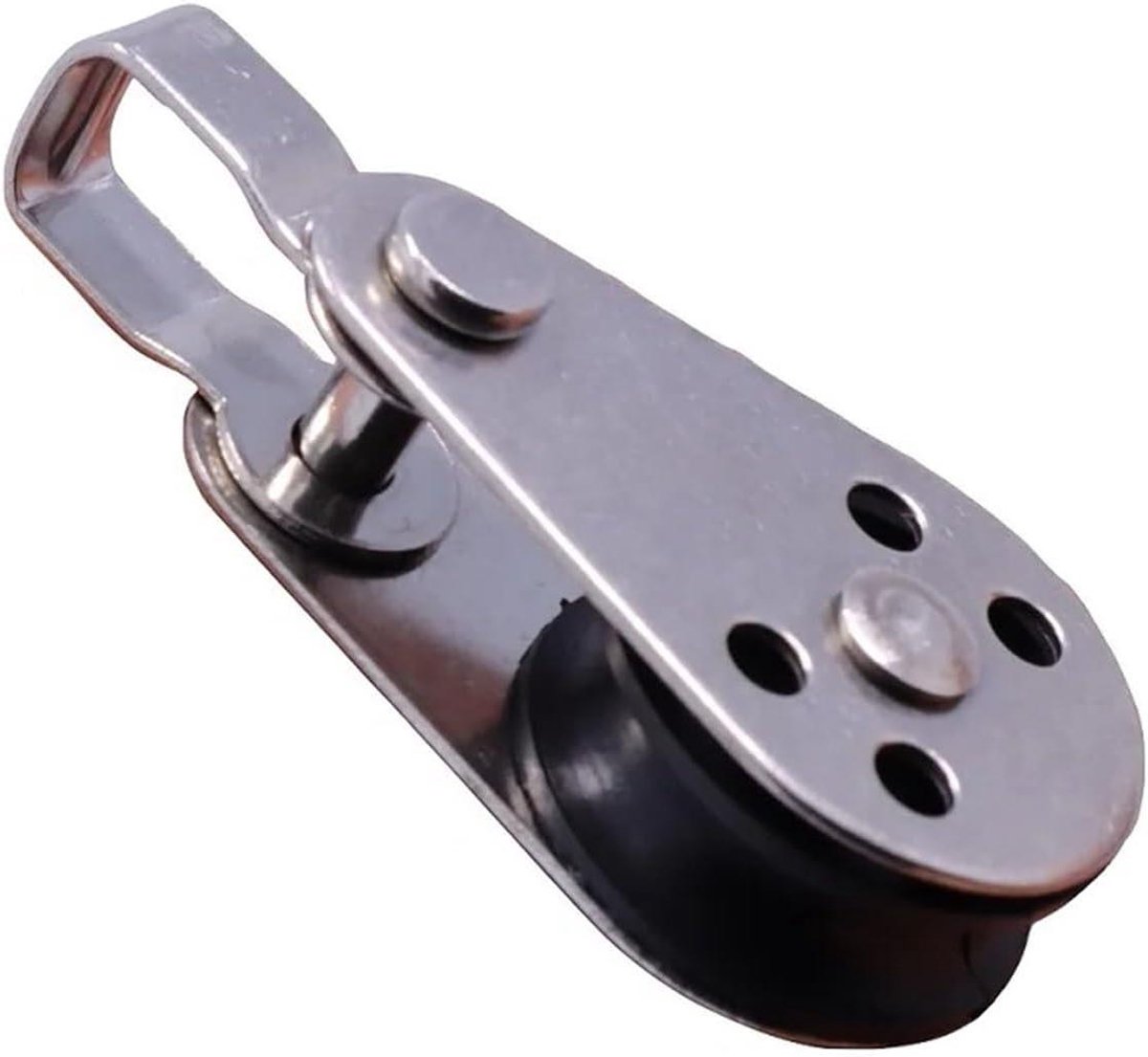 Katrol Wiel - Rvs Blok - Touw Hefsysteem - Antiroest Duurzaam - 45mm - Zilver