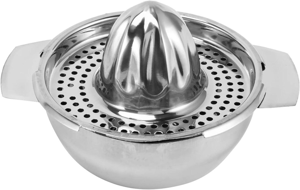 Handige Citruspers - Sap Maker - Verse Sappen Maken - Roestvrij Staal - 160 Gram - Zwart
