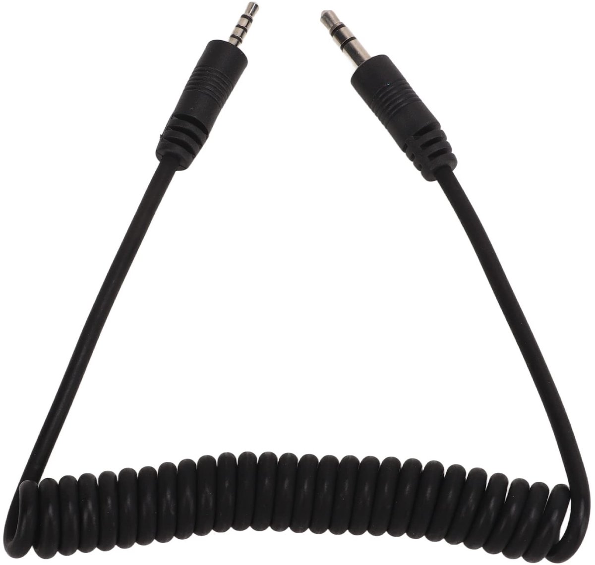 VLEMICO- Flitssynchronisatiekabel - 2,5 Mm naar 3,5 Mm - Flexibel Spiraalsnoer - Voor V-LUX/DIGILUX - Geschikt voor GF/GH/G/L/LC/FZ - Kabellengte 1 Meter - Flitskabel
