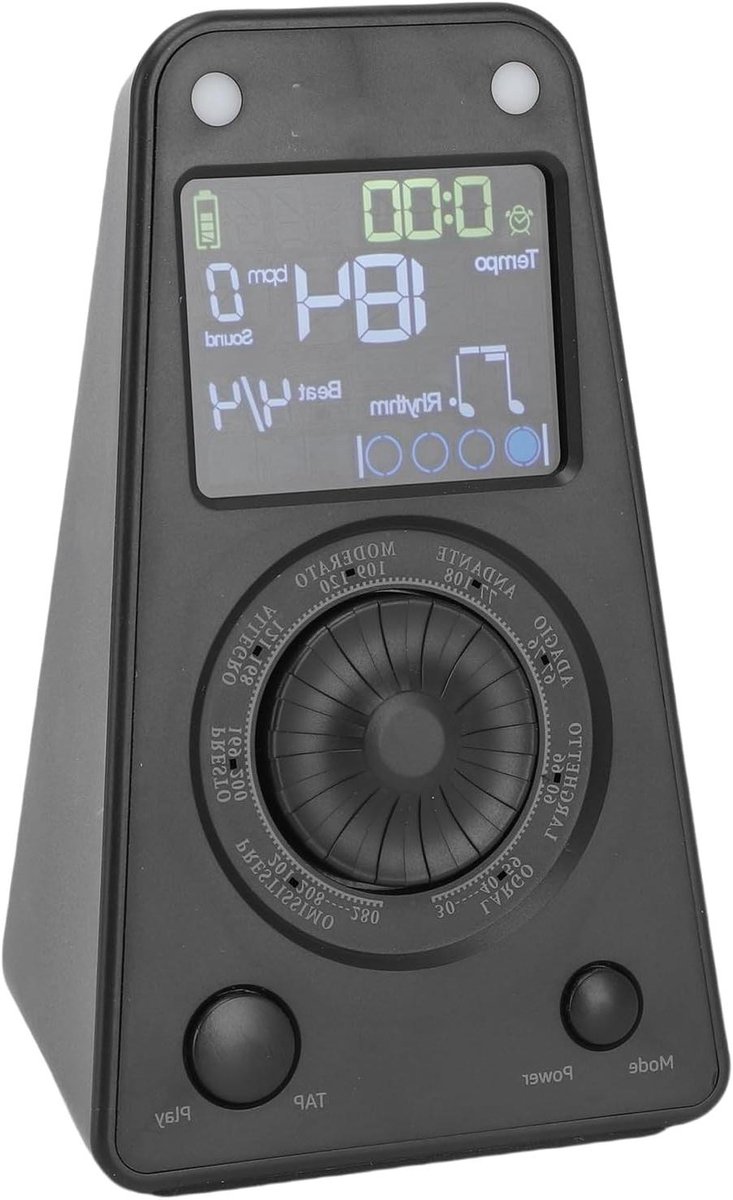 Digitale Metronoom - Muziek Trainer - Muziek Oefenen - Met BT Speaker - 1100 mAh Batterij - Zwart