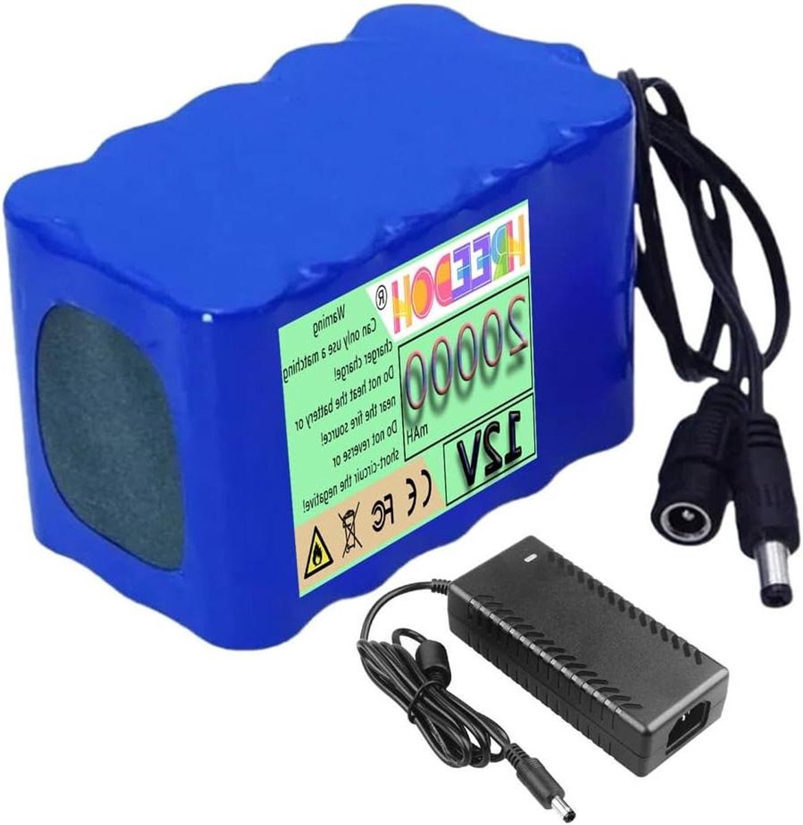 Lithium Batterij - Oplaadbare Accu - Energie Opslag - Ingebouwde BMS - 12V 20Ah - Blauw
