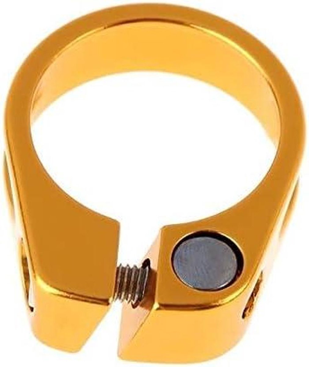 Zadelpenklem - Fietsaccessoire - Zadelhoogte Verstellen - Quick Release - 31.8 mm - Geel