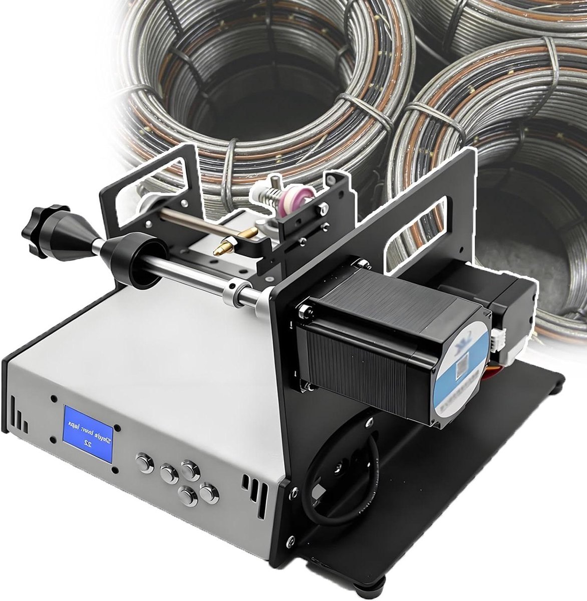 Automatische Wikkelmachine - Spoelwikkelmachine Draad - Precisie Draadwikkeling - Automatische Draadlaag - 0.02-1.0 mm Draad - Grijs