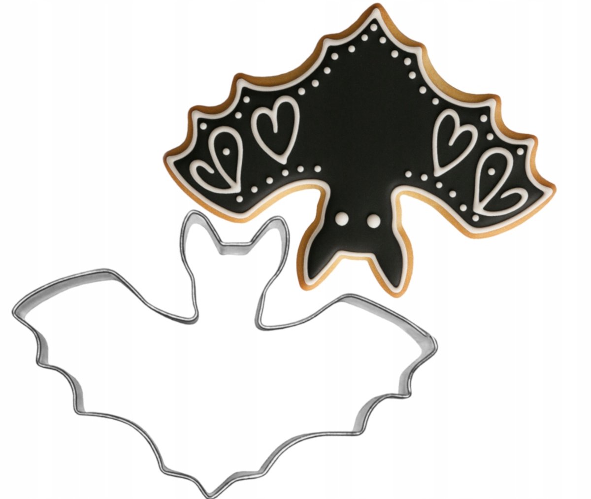 Halloween Vleermuis Koekjesvorm 5,5 cm - Metaal