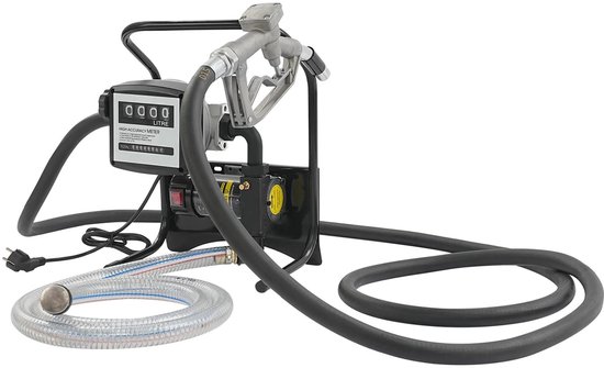 Brandstofpomp elektrisch - Dieselpomp - Oliepomp - Tank pomp - Vulpomp - 45L/min - Literteller - 3600 RPM - metalen frame — afbeelding 4