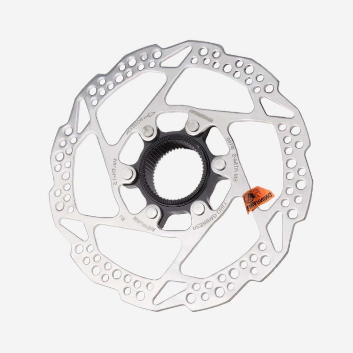Fiets remschijf - Schijfrem rotor - Veilig Fietsen - Centrale vergrendeling - 180 mm - Zilver