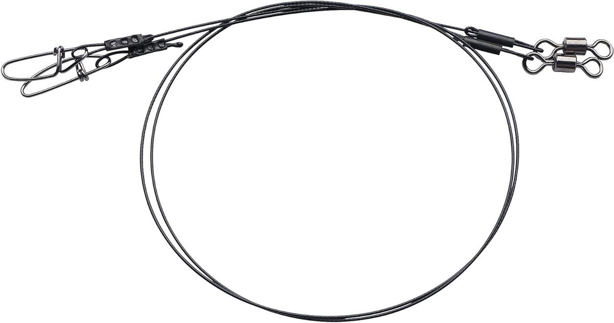 Pike Leaders - Vislijn Beschermers - Roofvis Vissen - 80lb Staal - 40 cm - Zwart