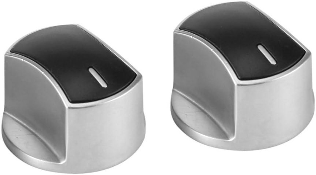 Kookplaat Knop - Fornuis Regulator - Oude Knoppen Vervangen - Universele Pasvorm - 36mm Diameter - Zilver