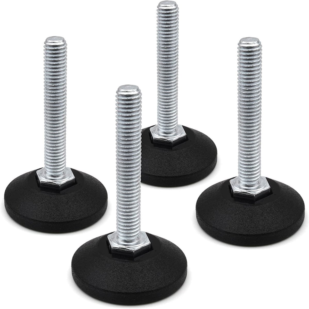 aladdien - Verstelschroef - 4 x instelschroef met draaibare voet - Ø 58 mm - M10 x 60 mm - Draagkracht tot 550 kg - Geschikt voor diverse toepassing..