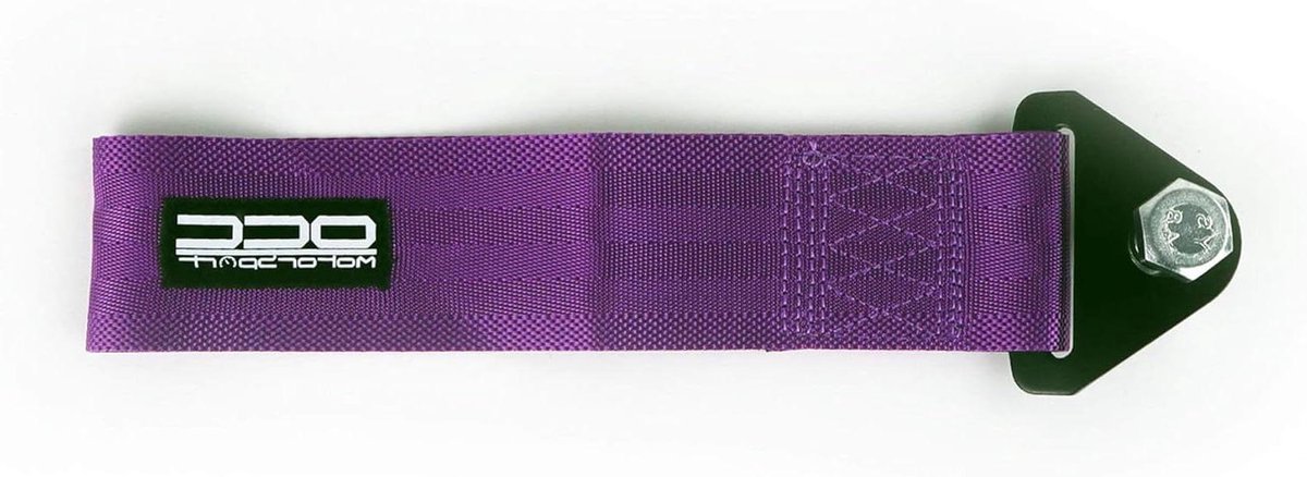 Sleepband Auto - Sleeptouw Motorsport - Voertuig Slepende - Hoge Draagkracht - 25 cm Lengte - Paars
