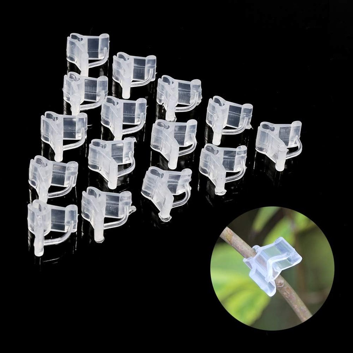 100pcs Special Plant Grafting Clip - Tomato Seedling Grafting Clips - Mini Transparante Flower Plants Grafting Clamp voor Tuin en Buiten gebruik