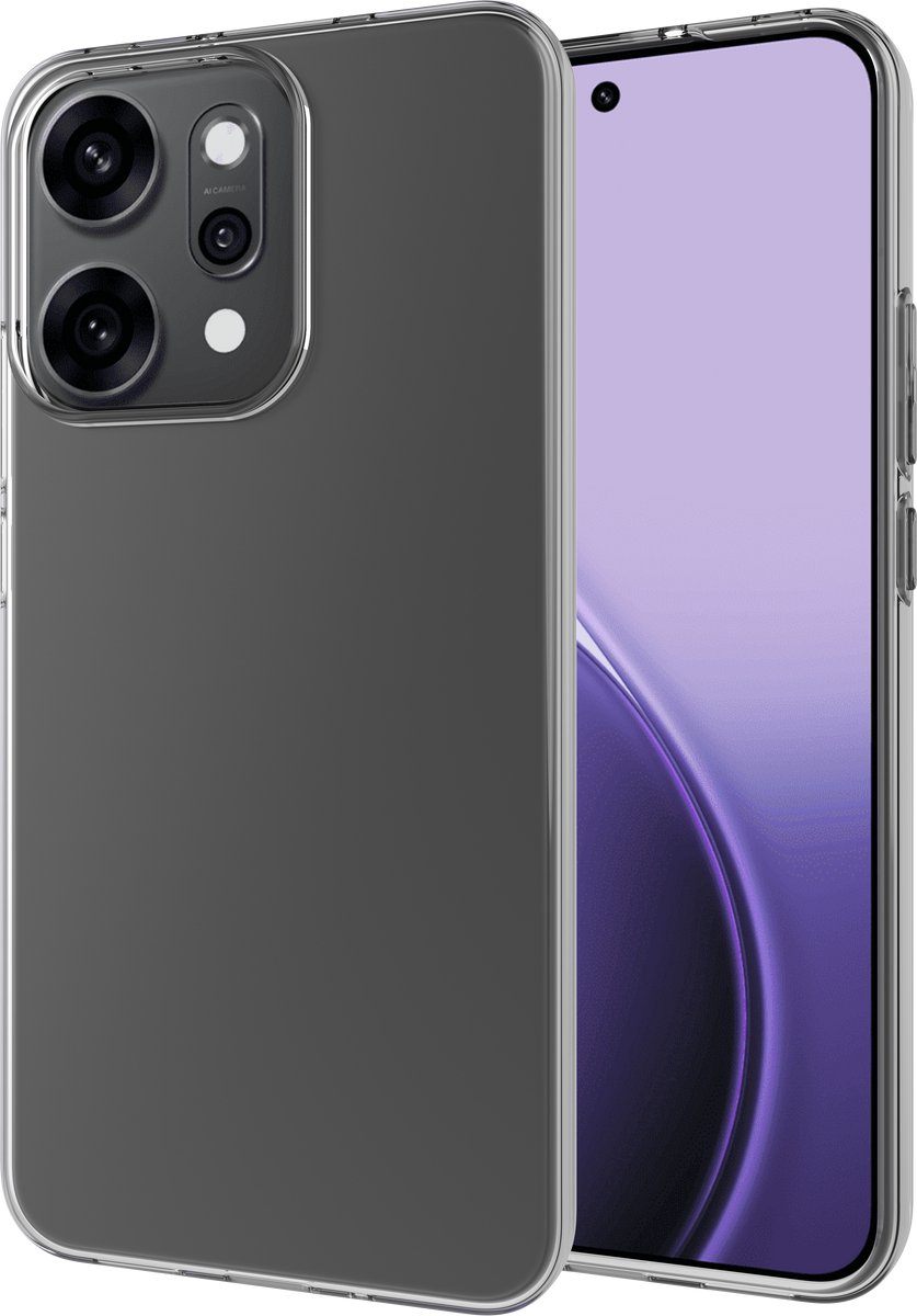 Just in Case hoesje geschikt voor Oppo Reno14 Pro Hoesje Siliconen - Flexibele Case - Transparant