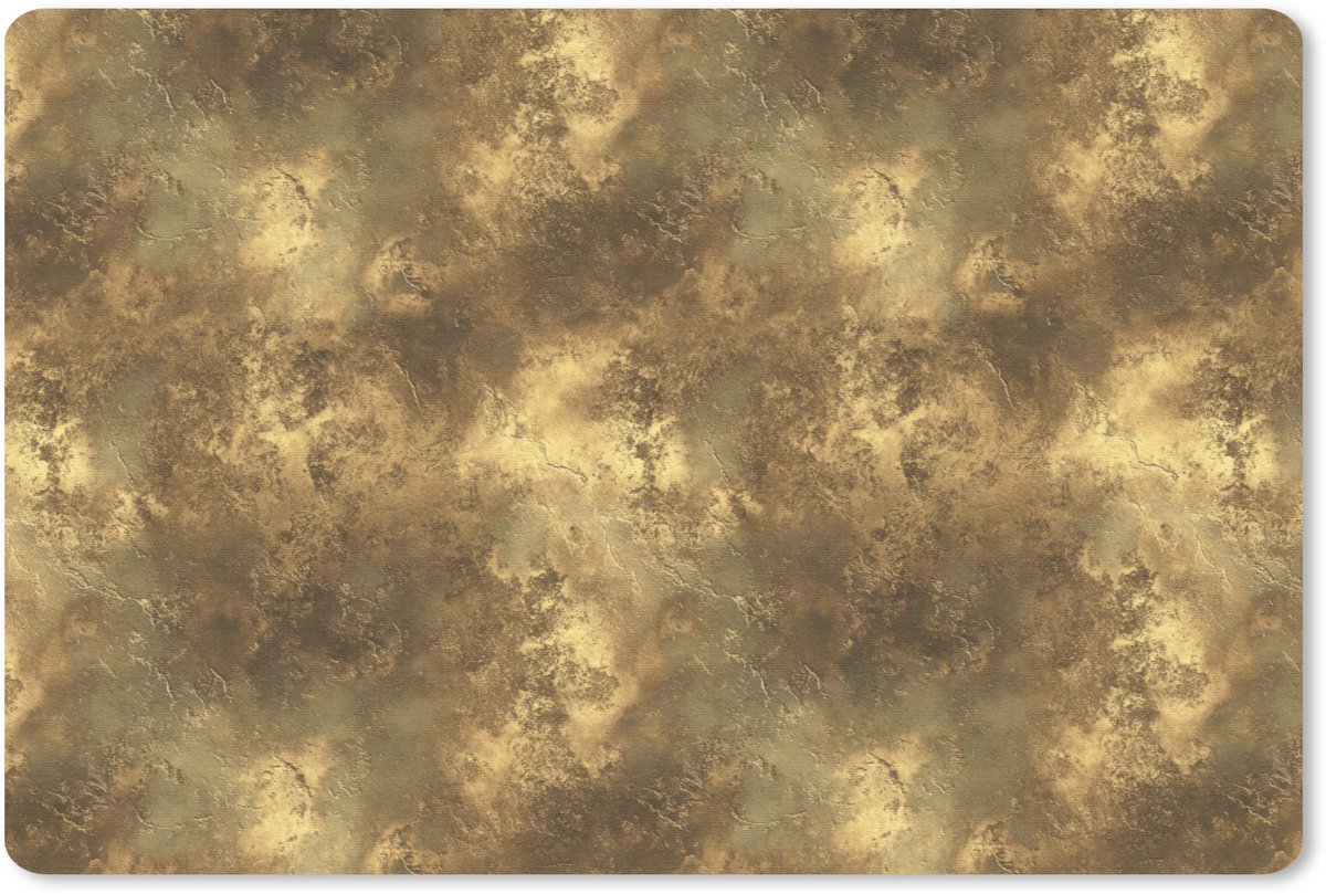 Muismat 13x8 cm - Mousepad Antiek - Metaallook - Goud - Muismatten