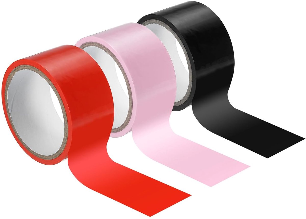 Static Adhesive Tapes 7.5cm x 12.5m - 3 Adhesive Tape voor Organiseren van Kabels - 3 Kleuren
