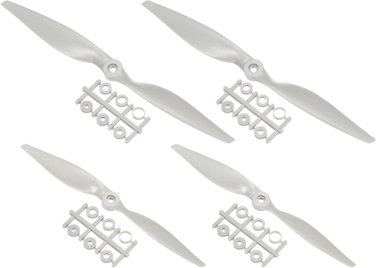 RC Propellers - Vliegtuig Onderdelen - Vaste Vleugel Vliegen - 2 Vleugels - 4 Stuks - Grijs