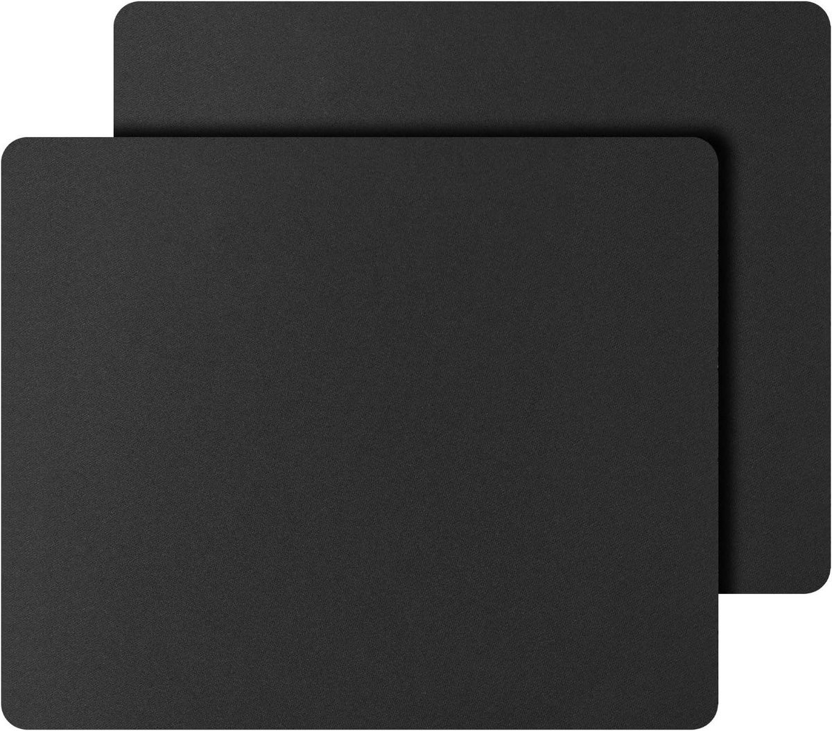 Muismat - Bureau mat - Nauwkeurig werken - Antislip basis - 32x27 cm - Zwart