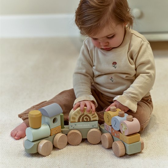 Little Dutch Blokkentrein FSC - Safari Friends van Little Dutch — afbeelding 5