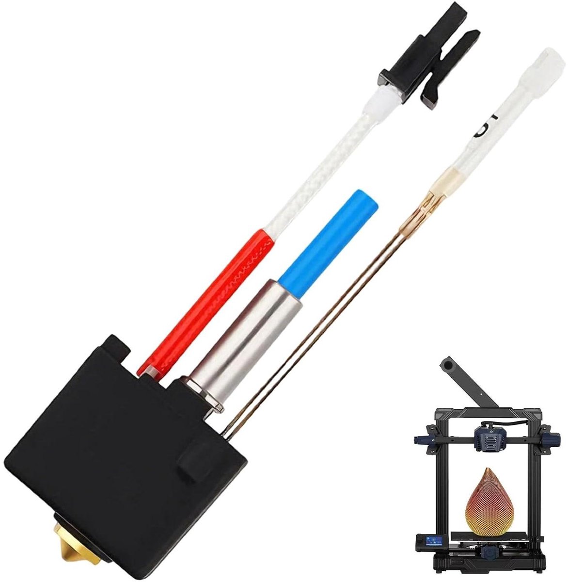 3D Printer Hotend - Extruder Printkop - 3D Printen - Dubbele Nozzle - V5 J-Head - Metaal