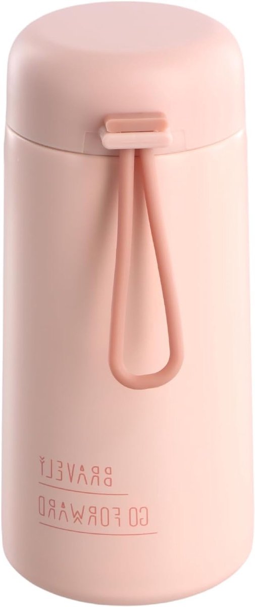 RVS Mini Thermosfles 270 ml voor Warm of Koud Water, Ideaal voor Koffie, Reizen en Sportactiviteiten (Roze)