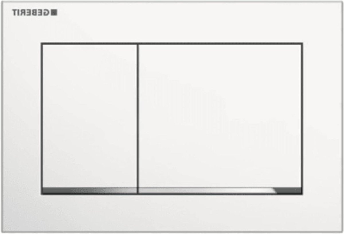 Bedieningspaneel Toilet - Drukplaat Spoelbak - Toilet Spoelen - Glans Wit Chroom Afwerking - 12cm Inbouwreservoir - Wit