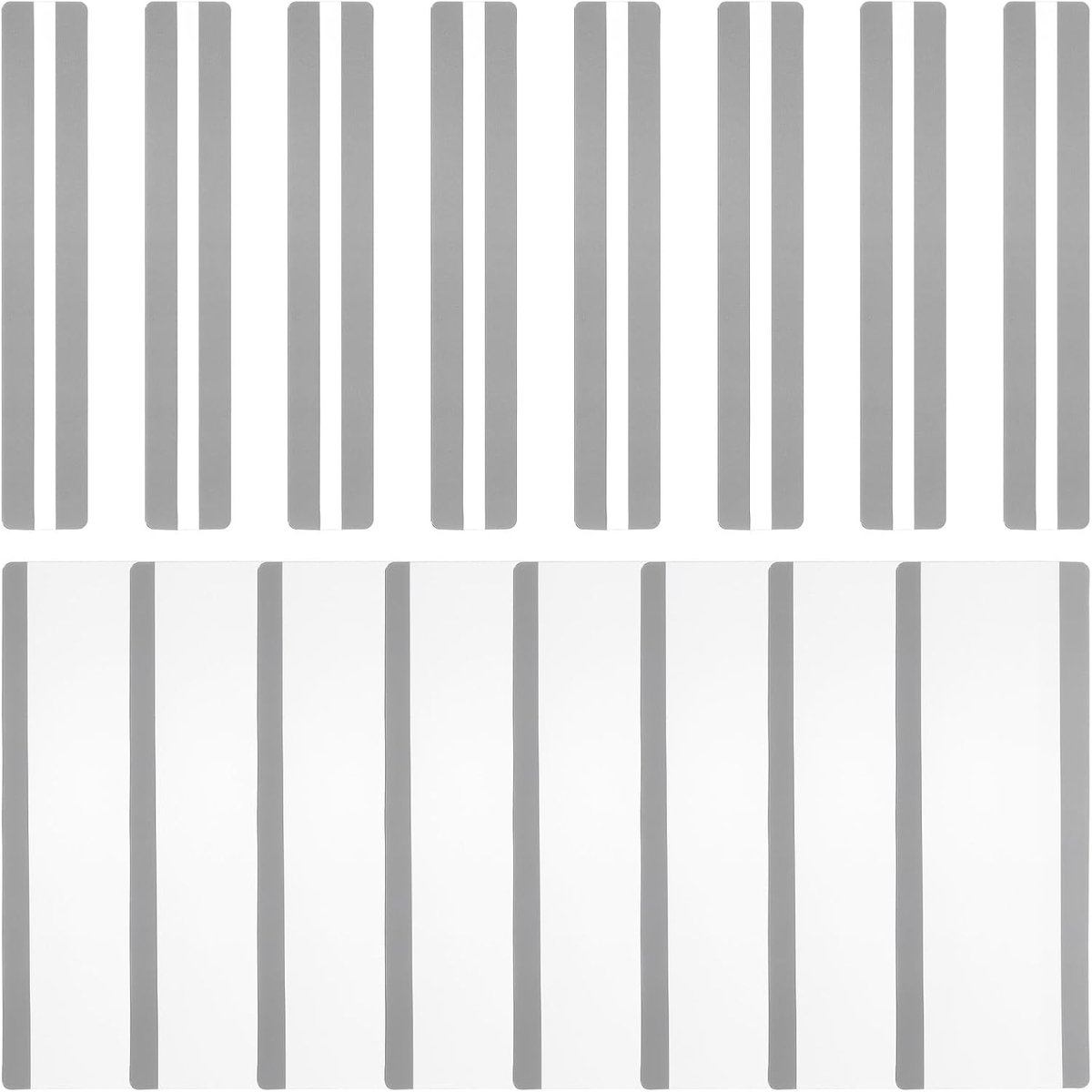 16 Pcs Guided Reading Stripes - 2 Sizes Colored Overlay Highlight Bookmarks - Reading Tracking Rulers Help with Dyslexia - Transparent Leeshulpen
