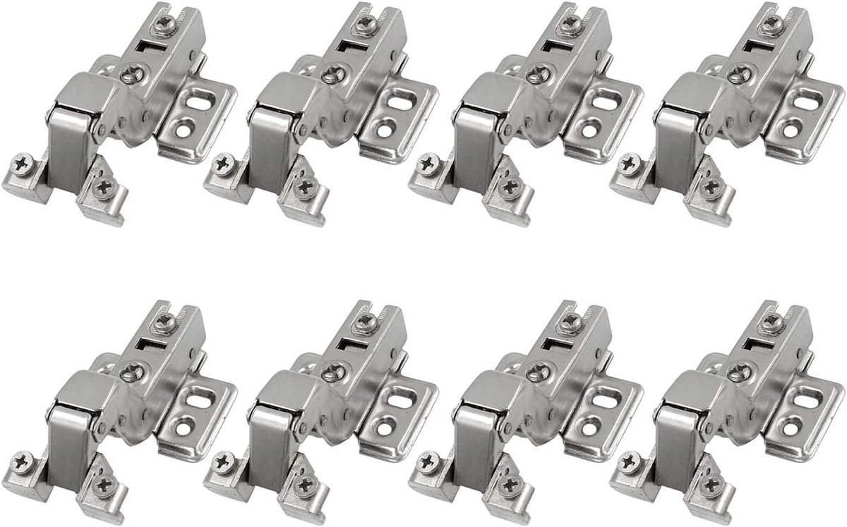 Interior Hinge - Aluminium Frame Doors - Hinges met Hydraulic Damper voor Keuken - 8 Pcs