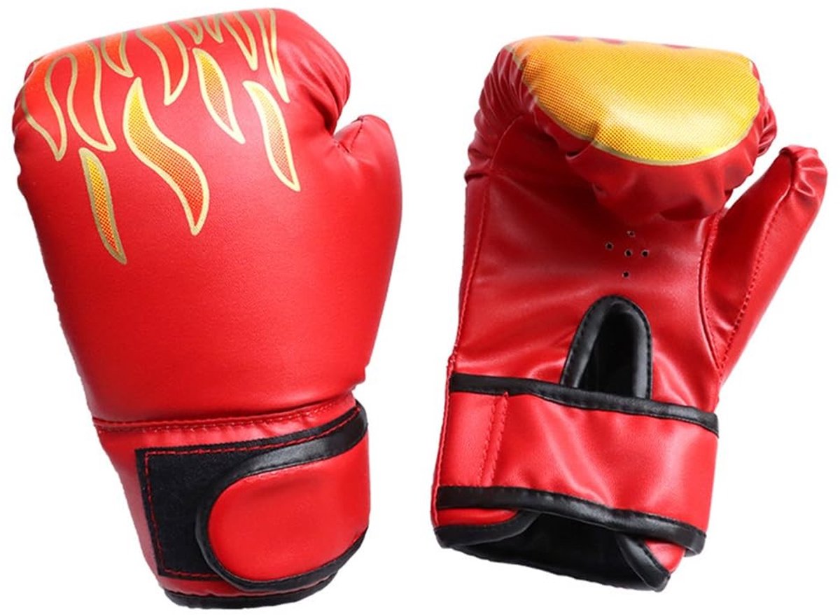aladdien - Kickbokshandschoenen - Bokshandschoenen voor training - Rood - Geschikt voor Muay Thai en sparren - Voor mannen en vrouwen