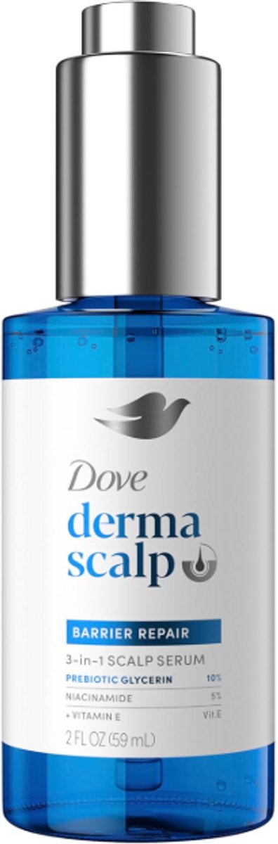 Dove Derma Scalp Anti-Roos Serum 3-in-1 Barrier Repair 59ml – Hoofdhuid Serum tegen Schilfers & Droogheid – met Prebiotische Glycerine, Niacinamide & Vitamine E