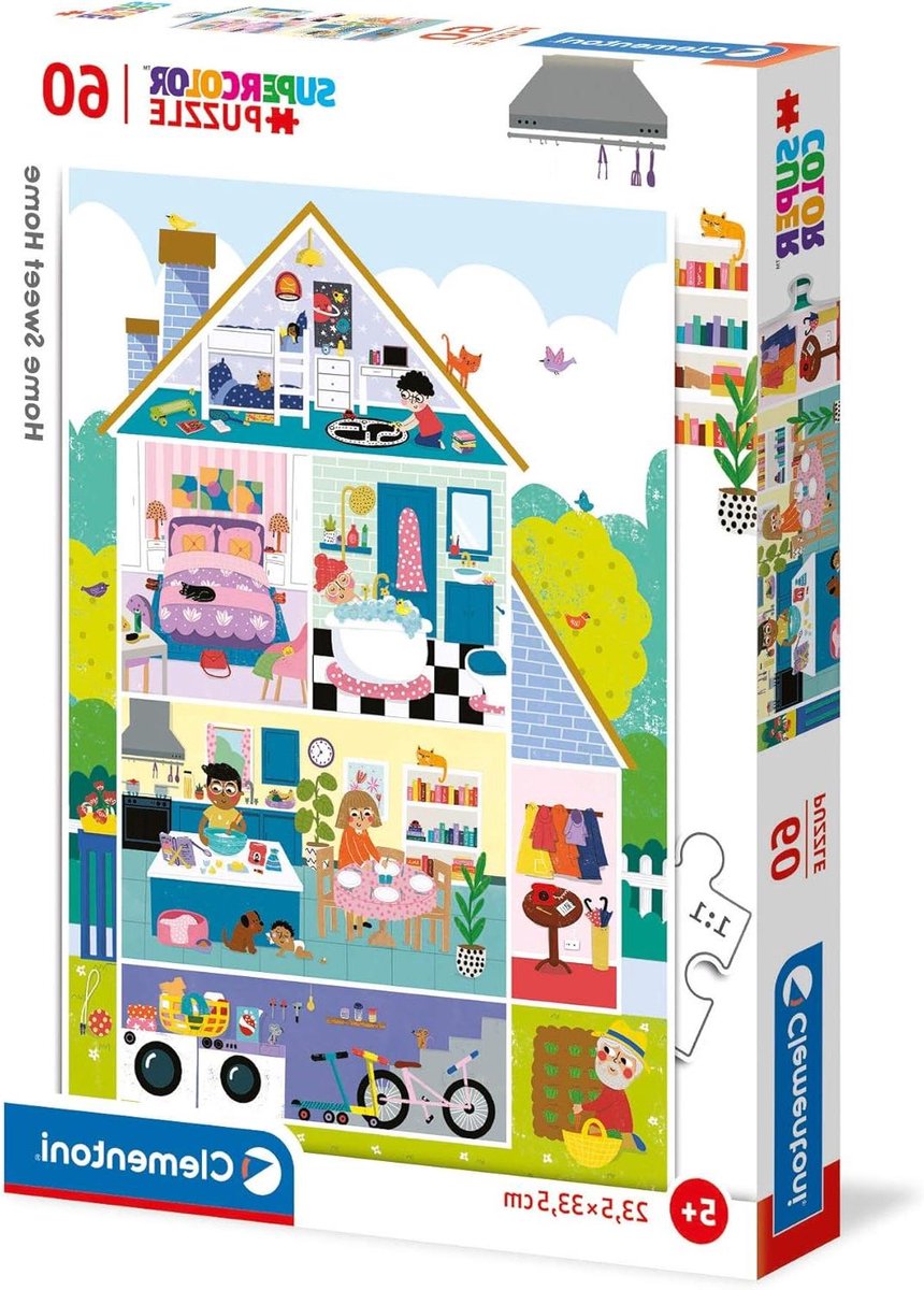 Kinderpuzzel - Legpuzzel - Creatief Spelen - Gemaakt in Italië - 60 Stukjes - Meerkleurig