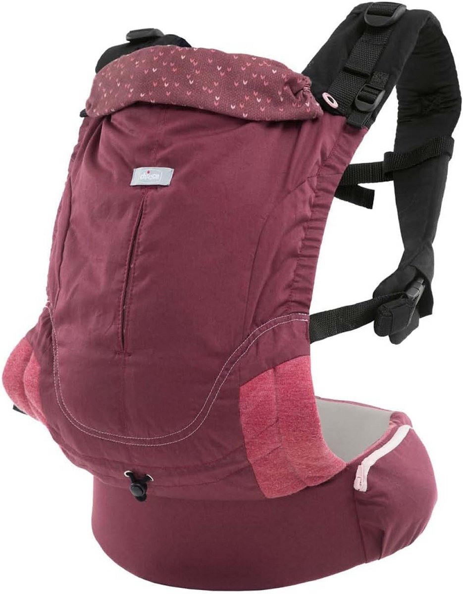 Draagzak Baby - Draagsysteem Kind - Comfortabel Dragen - Verstelbare Zitbreedte - Tot 15 kg - Bordeauxrood