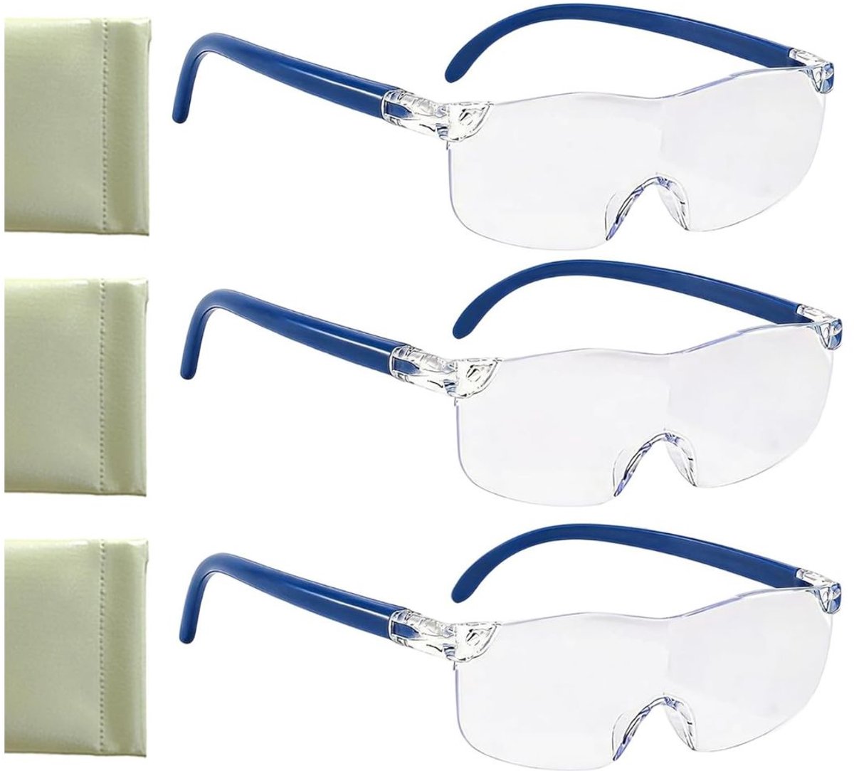 CLVP® Loepbril voor Volwassenen - Vergrootglas Bril - Vergrootspiegel met Verlichting