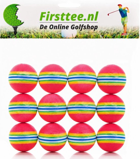 Firsttee - 12 stuks training softballen - GRATIS BALLENNET - Golfballen - Ballen - Golf accessoires - Cadeau - Golftrainingsmateriaal - Sport - Training - Golfset - Indoor - Golfswing - Trainingsmaterialen - Geschikt voor golfnet - Golfbal - Tees van Firsttee — afbeelding 3