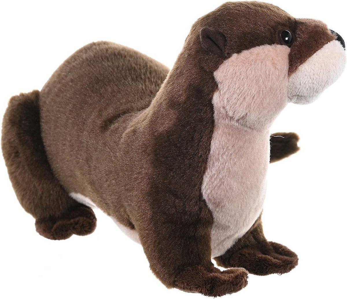 Pluche Otter - Knuffeldier Dier - Kinderen Leren - Milieuvriendelijke Vulling - 30 cm - Bruin