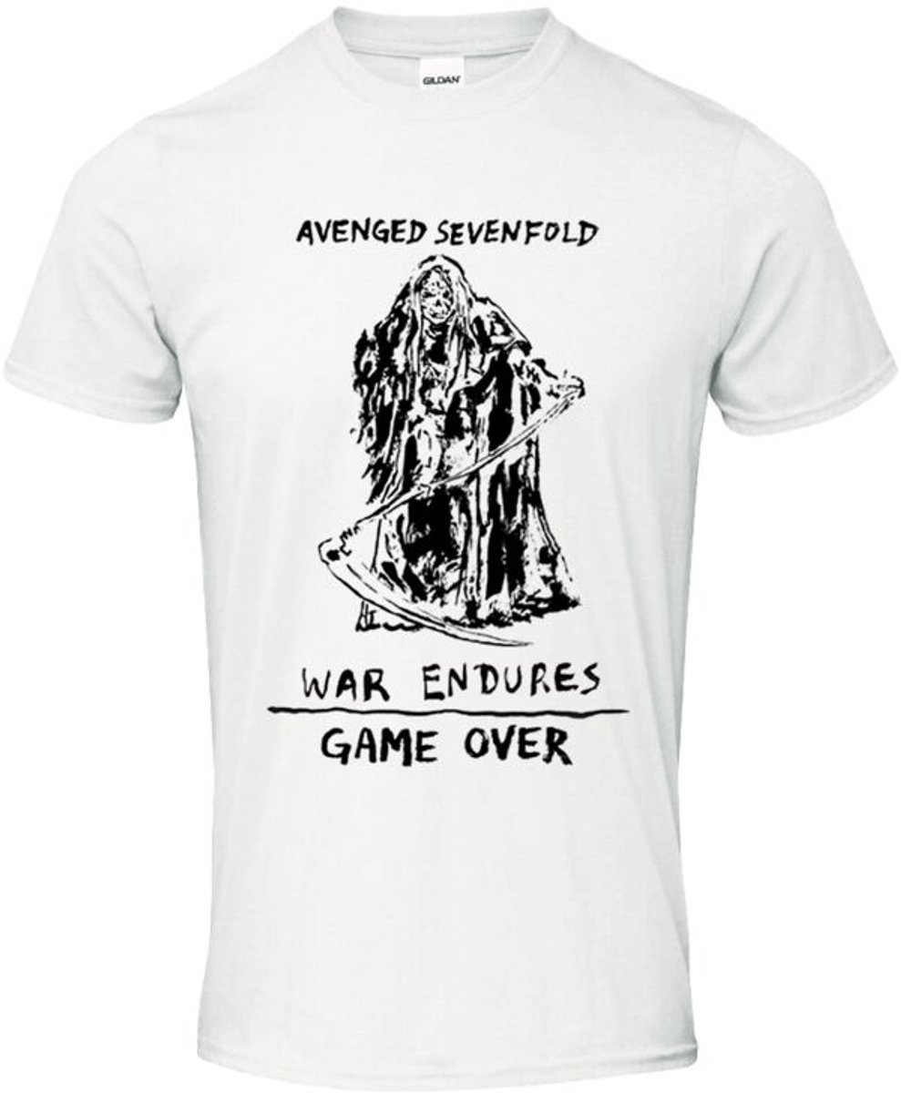 Avenged Sevenfold Game Over Heren T-shirt - wit - S