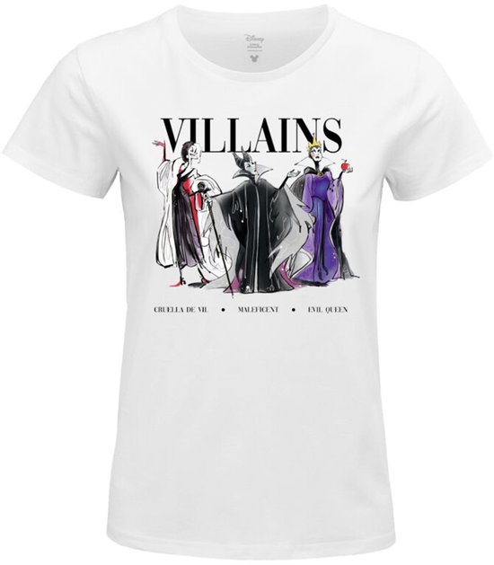 Disney Villains Dames T-shirt - wit - XXL