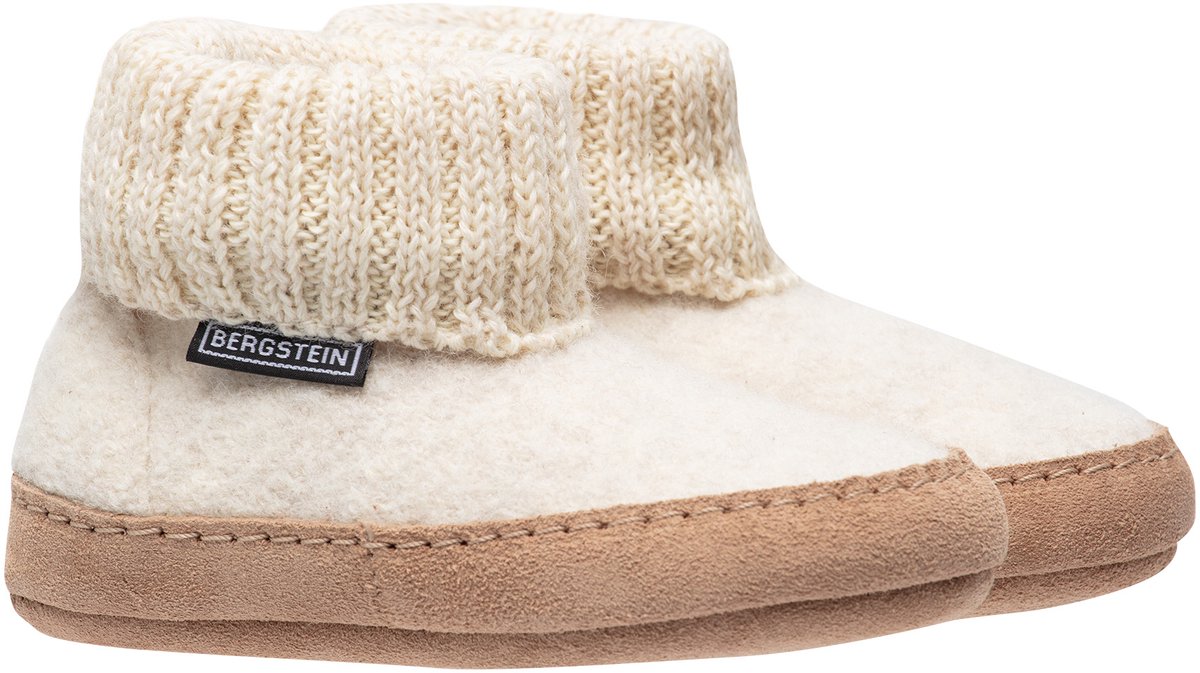 Bergstein Cozy Lux Unisex Junior Sloffen - Off-White